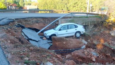 Χαϊδάρι Σήμερα  Καταστροφή στην Παλαιά Εθνική Οδό Αθήνας – Θήβας από την φονική πλημμύρα 1
