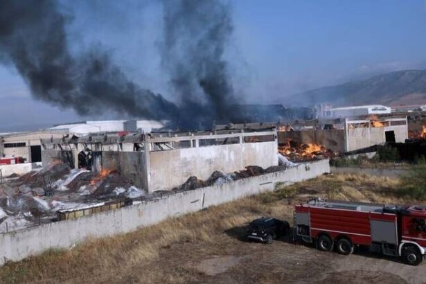 Η φωτιά έκαψε κι άλλα εργοστάσια στον Ασπρόπυργο - Μήνυμα στο 112 για τοξικούς ρύπους ζήτησε η Πυροσβεστική 3