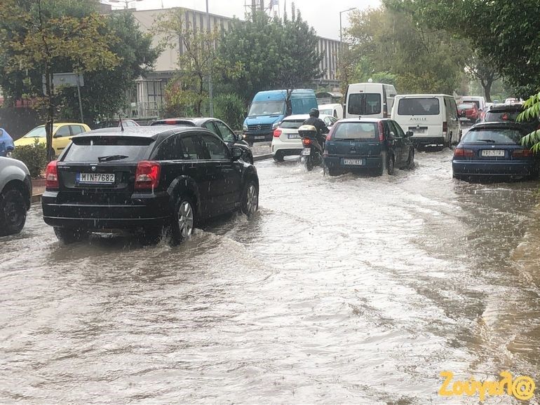 Πλημμύρισε η Ιερά Οδός 1