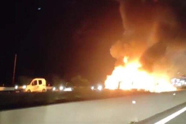 Τραγωδία με απανθρακωμένο οδηγό στην Αθηνών – Κορίνθου 25