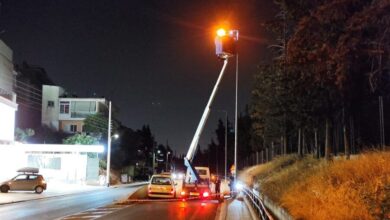 Ολονύκτια επιχείρηση για την αλλαγή φωτιστικών σωμάτων στην Ιερά Οδό 5