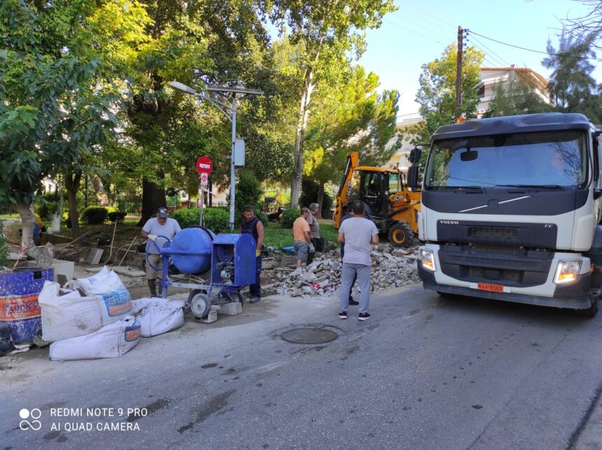 Επισκευές - εξωραϊσμός σε πλατεία του κεντρικού Χαϊδαρίου 1