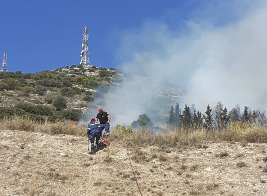 Φωτιά σε δασική έκταση στο Ποικίλο - Πεδία βολής Στρατοπέδου Χαϊδαρίου 1