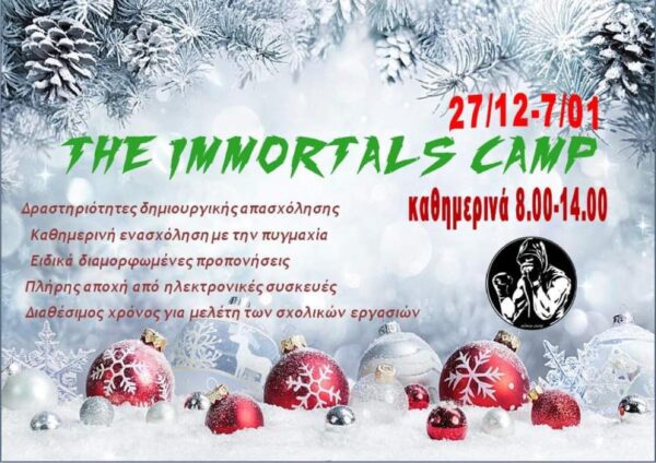 The immortals Xmas Camp για παιδιά. Μια φανταστική ιδέα! 4 The immortals Xmas Camp για παιδιά. Μια φανταστική ιδέα! 3