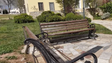 Τι αποτυπώνουν τα παγκάκια έξω από το μοναδικό ιστορικό κτήριο; 49