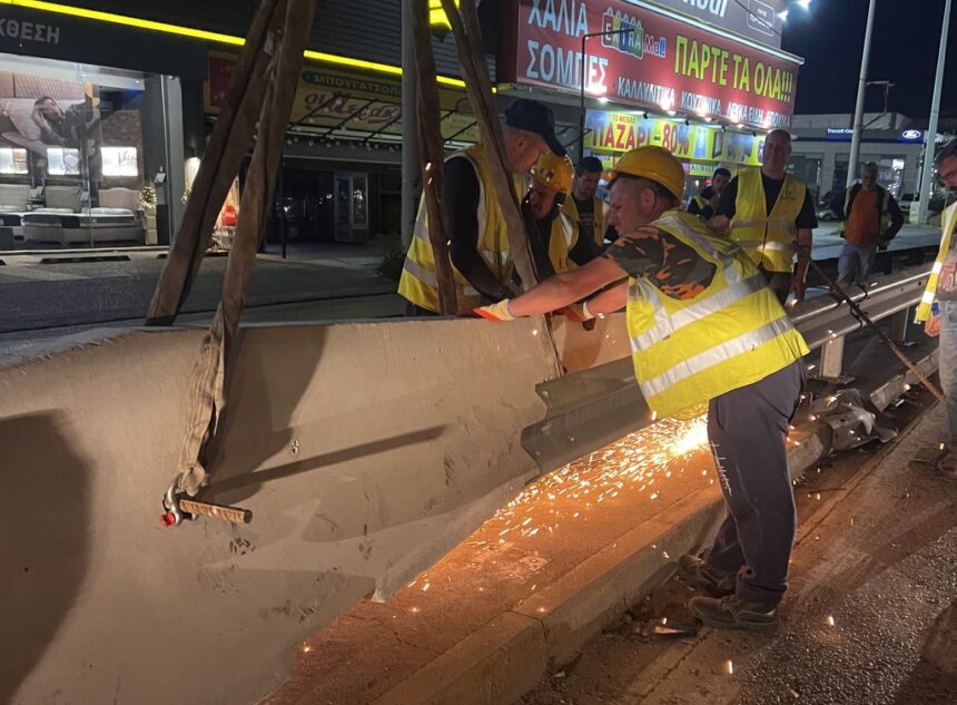 Στηθαία ασφαλείας νέου τύπου στον Κηφισό, στην επικίνδυνη διχάλα των ΚΤΕΛ 1