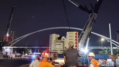 ανύψωση της πεζογέφυρας