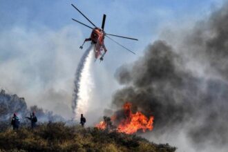 Φωτιά σε δασική έκταση στην Κινέτα 25