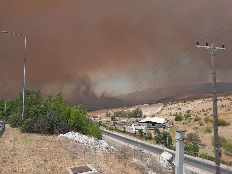 Πύρινα μέτωπα καίνε το Θριάσιο 6 Πύρινα μέτωπα καίνε το Θριάσιο 5