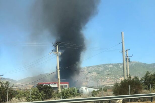 Φωτιά σε εξέλιξη στον Ασπρόπυργο 25