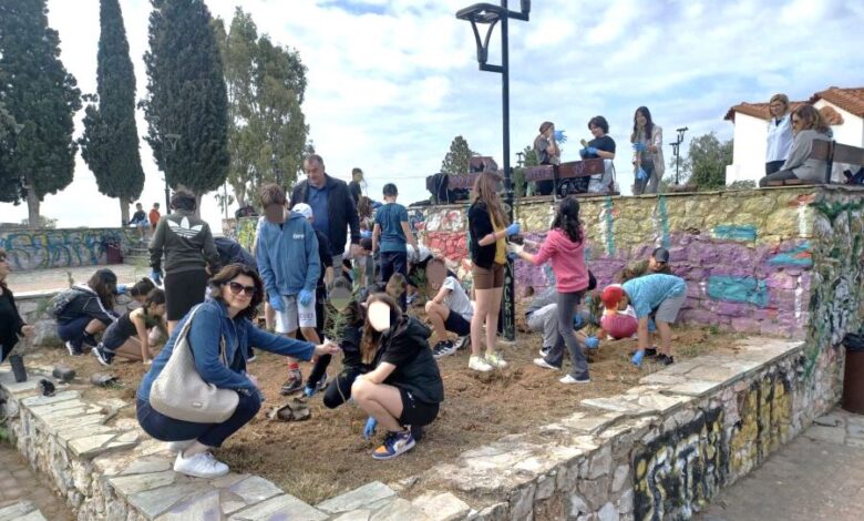 Μαθητές έκαναν δενδροφύτευση στον Προφήτη Ηλία 2 Μαθητές έκαναν δενδροφύτευση στον Προφήτη Ηλία 1