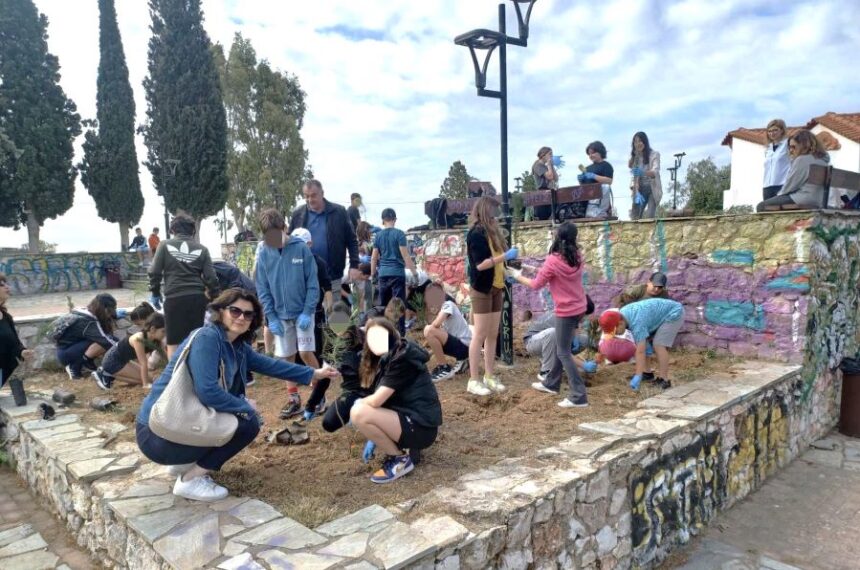 Μαθητές έκαναν δενδροφύτευση στον Προφήτη Ηλία 1