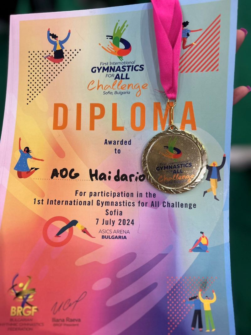 Gold! A.O.G Haidariou / International Challenge Gymnastics Sofia 2024 5