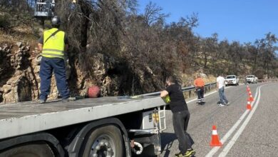 Παρέμβαση στην Παλαιά Εθνική Οδό Αθήνας Θήβας 55