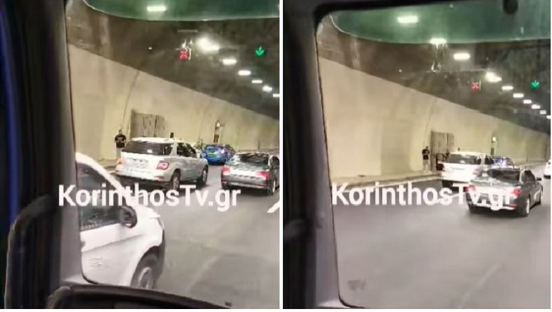 Καραμπόλα 4 αυτοκινήτων στο τούνελ της Κακιάς Σκάλας 1