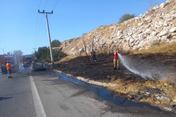 "Λαχτάρα" στη Λ. Σχιστού από φλεγόμενο αυτοκίνητο 29
