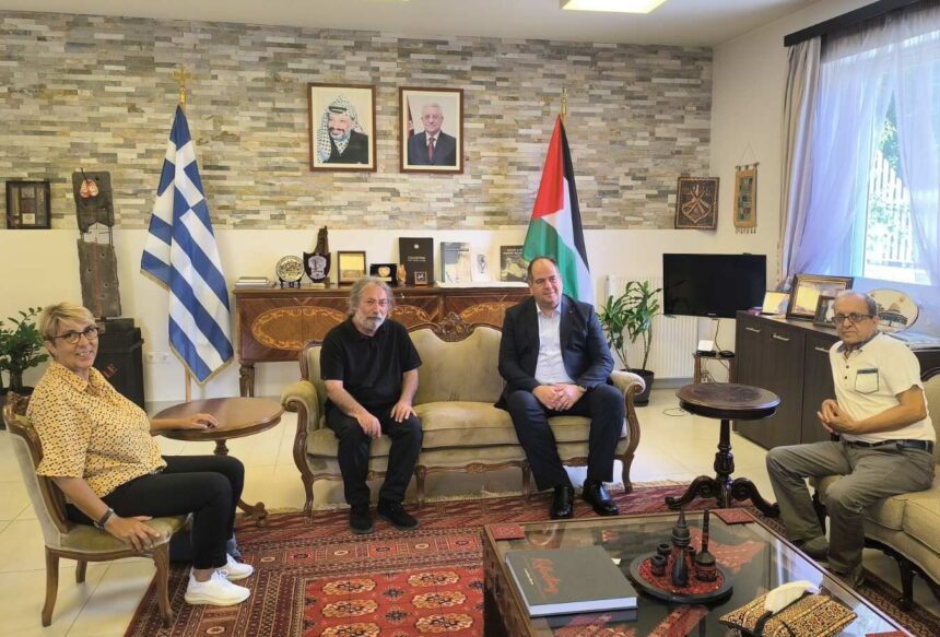 Συνάντηση Μ. Σελέκου με τον Πρέσβη της Παλαιστίνης 1