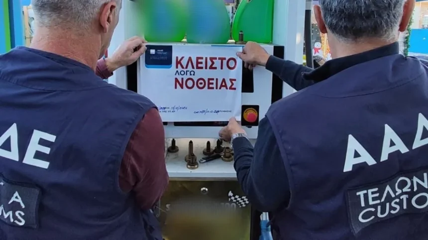 ΑΑΔΕ: Πρατήριο καυσίμων στον Ασπρόπυργο σφραγίστηκε για δύο χρόνια λόγω νοθείας 2 ΑΑΔΕ: Πρατήριο καυσίμων στον Ασπρόπυργο σφραγίστηκε για δύο χρόνια λόγω νοθείας 1