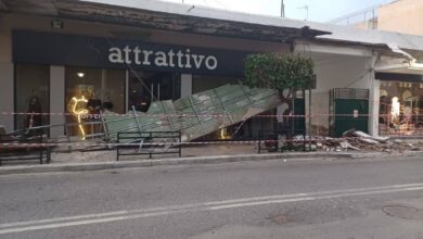 Επικίνδυνη κατάρρευση σε κεντρικό δρόμο της Ελευσίνας 6
