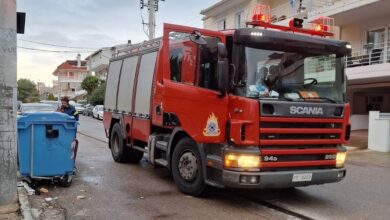Κινητοποίηση της Πυροσβεστικής για φλεγόμενο κάδο στο Δάσος 42