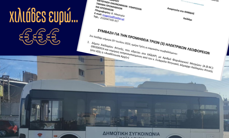 Σχετικά με τη μη λειτουργία των ηλεκτροκίνητων λεωφορείων στο Χαϊδάρι 2 Σχετικά με τη μη λειτουργία των ηλεκτροκίνητων λεωφορείων στο Χαϊδάρι 1
