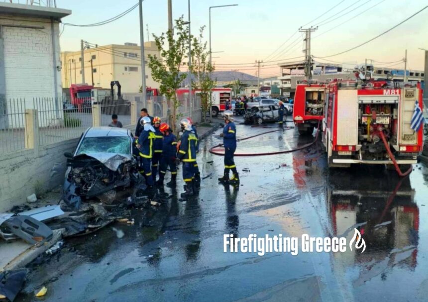 Νεκρός οδηγός σε IX που τυλίχθηκε στις φλόγες μετά από τροχαίο στον Ασπρόπυργο 1