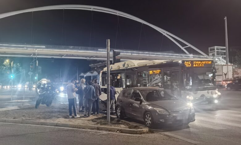Τριπλή σύγκρουση και τραυματισμός οδηγού στο Παλατάκι 1