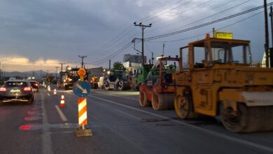 Ασφαλτόστρωση στην Εθνική Οδό Αθηνών - Κορίνθου 24