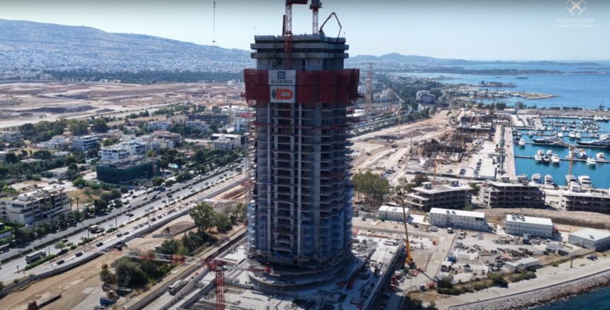 Κάθε 5 μέρες ένας όροφος - Ο "δίδυμος ουρανοξύστης" του Ελληνικού έφτασε στη μέση 1