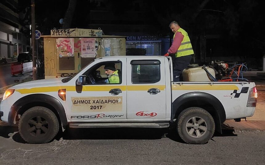 Δήμος Χαϊδαρίου: Ανοιξιάτικοι ψεκασμοί προνυμφοκτονίας 1