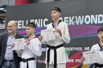 Χρυσό μετάλλιο για Χαϊδαριώτη μαθητή στο Πανελλήνιο Σχολικό Πρωτάθλημα Ταεκβοντό 25