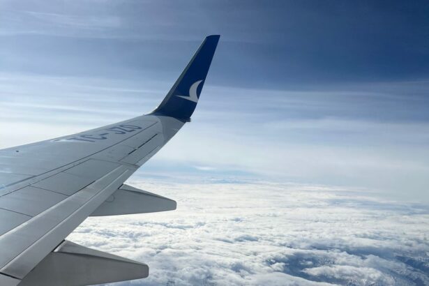 view of clouds and mountains from an airplane