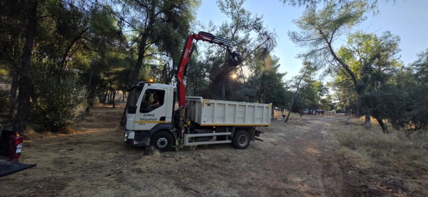 Ο Δήμος Χαϊδαρίου καθαρίζει το Άλσος Δαφνίου και καταγγέλλει 15
