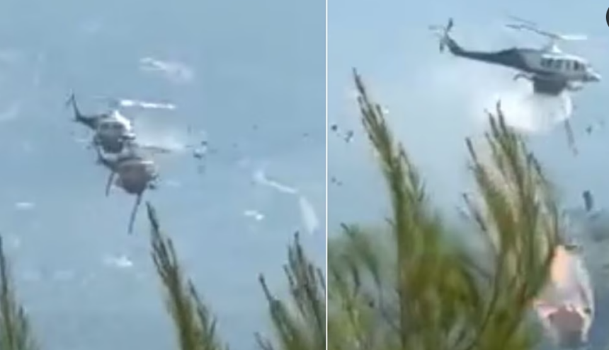 Σοκ από τη σύγκρουση των δύο ελικοπτέρων στην Ψάθα 15
